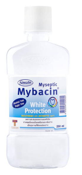 น้ำยาบ้วนปาก MyBacin Mouthwash White Protection
