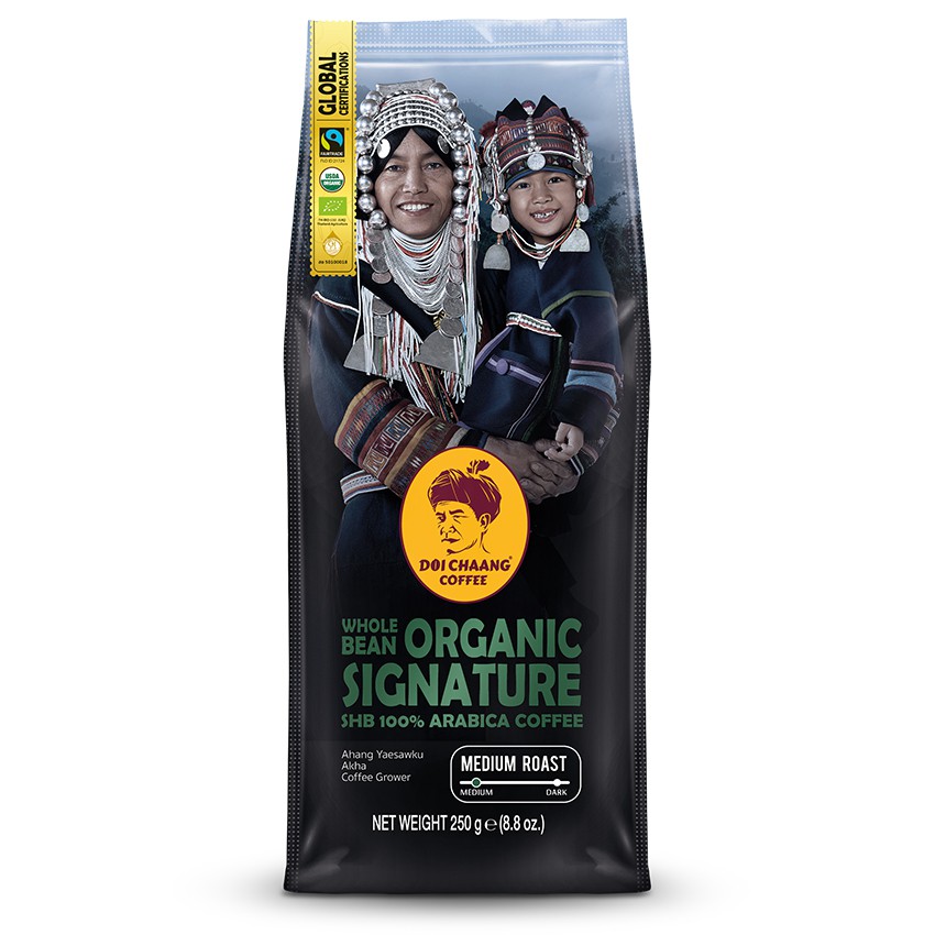 กาแฟดอยช้าง - Organic Signature เมล็ดกาแฟคั่ว