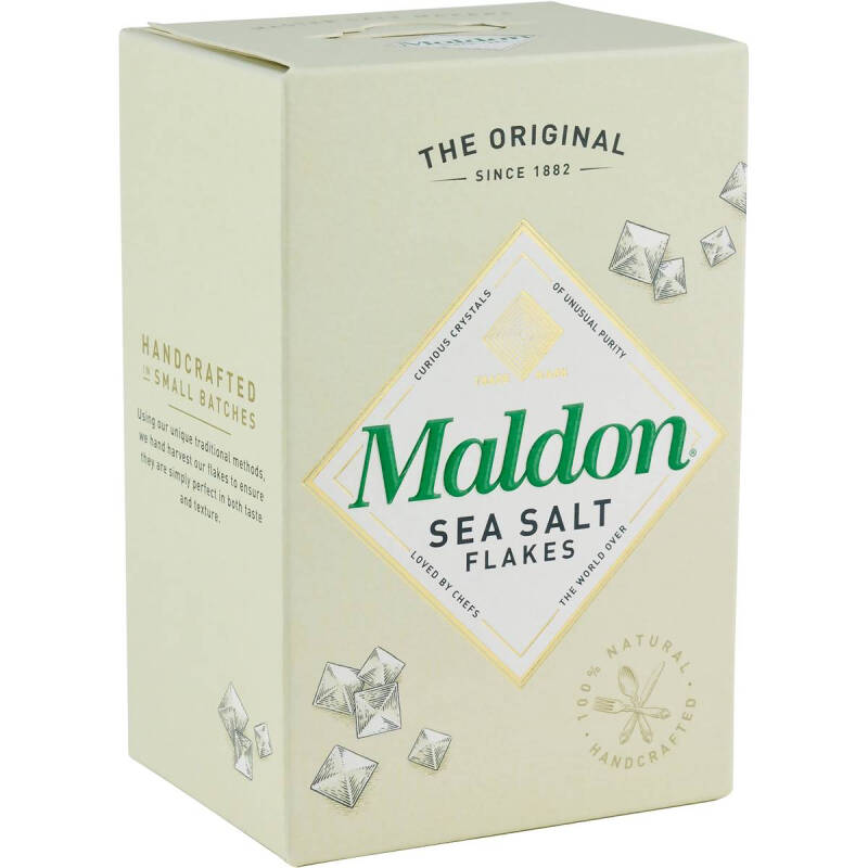 MALDON SEA SALT FLAKES เป็นเกลือทะเลชนิดเกร็ด 250 กรัม